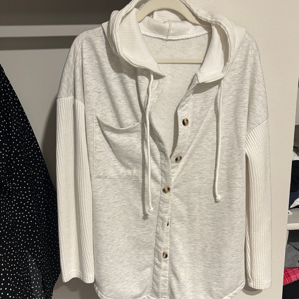 Button Up Sweater Jacket